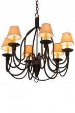 Meyda White 185646 - 30"W Bell 6 LT Chandelier