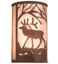 Meyda White 197060 - 12" Wide Elk at Dawn Wall Sconce