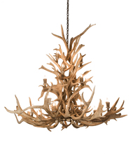 Meyda White 200451 - 65" Wide Antlers Elk 18 Light Chandelier