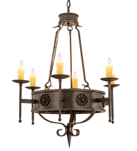 Meyda White 215034 - 30" Wide Lorenzo 6 Light Chandelier