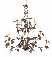 Meyda White 219577 - 48" Wide Oak Leaf 15 Light Chandelier