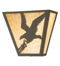 Meyda White 23952 - 13"W Strike of the Eagle Wall Sconce