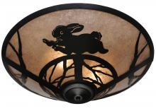 Meyda White 243185 - 22" Wide Rabbit on the Loose Flushmount