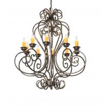 Meyda White 243808 - 42" Wide Fernando 10 Light Chandelier