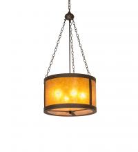 Meyda White 246132 - 22" Wide Smythe Craftsman Inverted Pendant