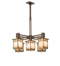 Meyda White 247250 - 36" Wide Roylance 5 Light Chandelier