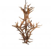 Meyda White 251158 - 42" Wide Antlers Elk & Mule Deer 8 Light Chandelier