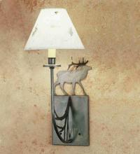 Meyda White 48444 - 5" Wide Lone Elk Wall Sconce