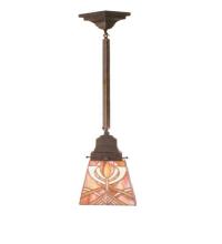 Meyda White 49134 - 5"Sq Glasgow Bungalow Mini Pendant