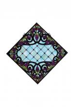 Meyda White 67143 - 25.5"W X 25.5"H Jeweled Grape Stained Glass Window