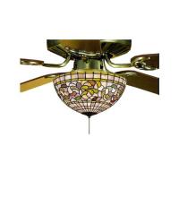 Meyda White 72650 - 16" Wide Tiffany Turning Leaf Fan Light Fixture