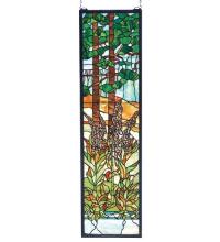 Meyda White 74037 - 12"W X 44"H Tiffany Foxgloves Stained Glass Window