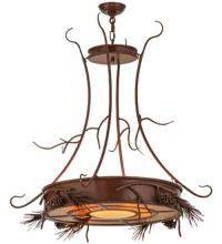 Meyda White 81787 - 36"W Woodland Pine Inverted Pendant